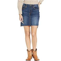 Wrangler Women Skirts Wrangler Wrangler Women's Retro Mae Mid Rise Stretch Jean Skirt, Cowtown