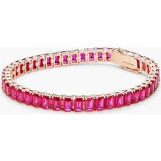 Jaxxon Bracelets Jaxxon JAXXON Ruby Emerald Cut Tennis Rose Gold Bracelet 7.5"