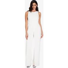 Polyester - Women Jumpsuits & Overalls Adrianna Papell Sleeveless Asymmetrical Jumpsuit In Ivory