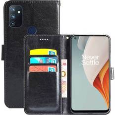 CaseOnline Wallet Cover 3-kort OnePlus Nord N100 sort