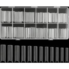 Shein Xxl Translucent False Nails With Half Cover C Curve - Clear