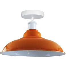 Orange Ceiling Flush Lights LEDSone Vintage Industrial Ceiling Flush Light