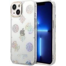 Guess iPhone 14 Skal Peony Glitter Vit