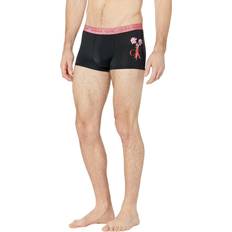 Men's Underwear Calvin Klein Calvin Klein Men's CK One Glitter Micro Low Rise Trunk, Black W/Rose Graphic