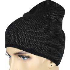 Gucci Beanies Gucci Unisex Black Beige Wool Cashmere Cotton Knit Beanie Hat With Logo 352350 1079