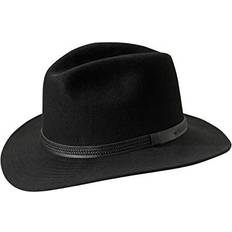 Tilley Accessories Tilley Tilley TWF1 Montana Wool Fedora Hat Black, 5/8