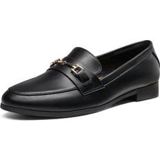 Dream Pairs DREAM PAIRS Women's Loafers Leather Penny Loafers Fashion Comfortable Flats Shoes SDLS2312W,Size 6.5,Black-PU