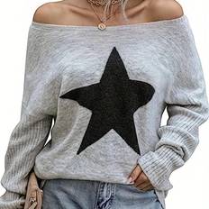 Shein Clothing Shein Star Pattern Pullover Sweater