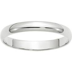 10K 3 mm LTW Half-Round Band - White