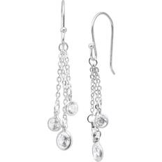 Silpada Silpada 'Marvel' Cubic Zirconia Drop Tassel Earrings in Sterling Silver White