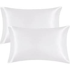 Microfiber Pillow Cases Eheyciga Satin 2 Pack Silky Pillow Case White (76x)