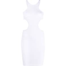 Reina Olga Ele ribbed dress women Fabric One White