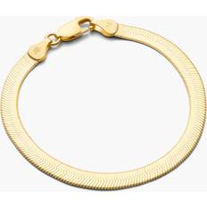 Jaxxon Bracelets Jaxxon JAXXON 5mm Herringbone Gold Bracelet 7"