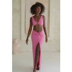 Pink - Sportswear Garment Skirts AMC Jacqui Side Split Maxi Skirt Pink