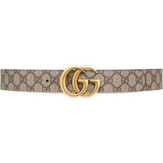 Gucci Belts Gucci GG Marmont reversible belt women Leather/Canvas Neutrals