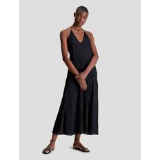 Calvin Klein Long Dresses Calvin Klein Women's Pleated Texture Maxi Slip Dress Black