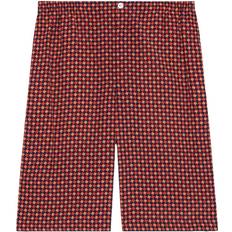 Gucci Shorts Gucci geometric houndstooth-print tailored shorts men Viscose