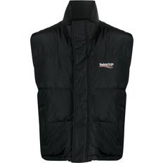 Balenciaga Vests Balenciaga Cocoon logo-print padded gilet men Polyester/Polyester/Viscose/Polyurethane Black