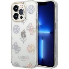 Guess iPhone 14 Pro Skal Peony Glitter Vit