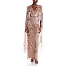 Adrianna Papell Gold Dresses Adrianna Papell Beaded Gown Rose Gold