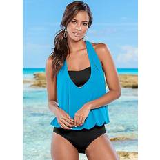 Solid Colours Tankinis Bonprix Loose Fit V-Neck Tankini Set