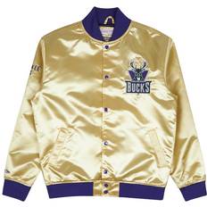 Mitchell & Ness Women Jackets Mitchell & Ness Lightweight Satin Jacke Milwaukee Bucks - Gold