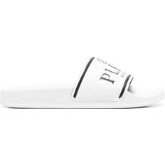 Fabric - Unisex Slides Philipp Plein logo print slides unisex PVC/Fabric/Rubber/Rubber White