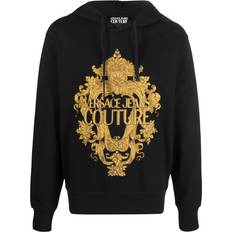 Versace Jeans Couture Versace Jeans Couture logo-print cotton hoodie men Cotton Black