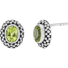 Peridot Earrings Silpada Silpada 'Out Like Light' Peridot Stud Earrings in Sterling Silver Green