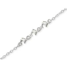 Silver Anklets Simona Dolphin Anklet in Sterling Silver