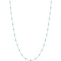 Enamel Necklaces Silpada Silpada 'Marine Layer' Necklace in Sterling Silver with Blue Enamel,16" 2" White