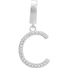 Silpada Silpada Cubic Zirconia 'C' Letter Charm' in Sterling Silver White