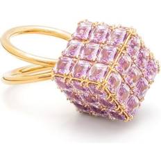 Glass Rings Swarovski Curiosa cocktail ring women Brass/glass Purple