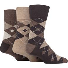 Brown Socks Pair Argyle Cotton Socks