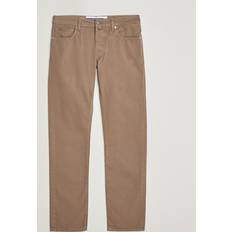Jacob Cohën Byxor Jacob Cohën Bard Garment Dyed Gabardine Trousers Khaki W38