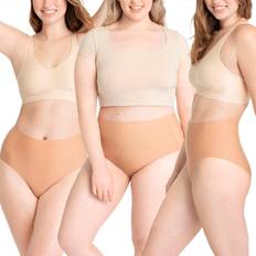 Shapermint Women Panties Shapermint Truekind Seamless Stretch Mid Waist Briefs 3-pack - Nude