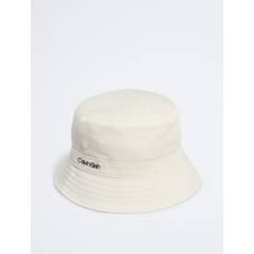 Calvin Klein Men Hats Calvin Klein Men's Standard Logo Cotton Twill Bucket Hat White