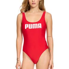 Puma Swimwear Puma PUMA Women's Scoop Back One Piece Swimsuit, Red