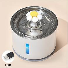 Greenzech Stainless Steel Cat Pet Water Fountain Dog Drinking Bowl Pet USB Autoxic Dispenser Super