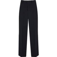 Ferragamo Pants & Shorts Ferragamo satin-insert tailored trousers men Virgin Wool Black