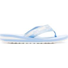 Tommy Hilfiger Women Flip-Flops Tommy Hilfiger jacquard-logo flip flops women Fabric/Fabric/Rubber/Rubber Blue