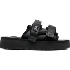 Slides Suicoke logo-patch slip-on slides men Rubber/Fabric/Fabric Black