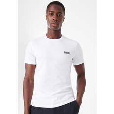 Barbour Herre T-shirts Barbour International Small Logo T-Shirt - White/Black