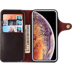 CaseOnline Wallet 3-kort ægte læder Apple iPhone 13 Pro 6.1" oxblood