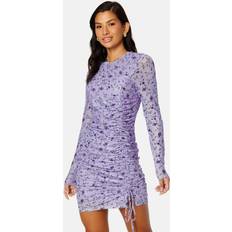 Lila - Mesh Klänningar Bubbleroom Melandra Mesh Dress - Lilac/Floral