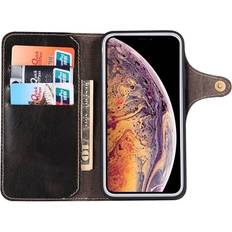 CaseOnline Wallet 3-kort ægte læder Apple iPhone 13 Pro 6.1" sort