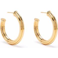 Missoma ridge hoop earrings women Brass One Gold