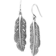 Beige Earrings Silpada Silpada 'Etched Feather' Drop Earrings in Sterling Silver White