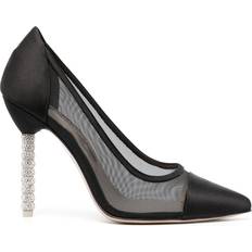 Sophia Webster Jasmine 110mm crystal-embellished pumps women Calf Leather/Calf Leather/Fabric/Fabric Black