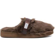 Fabric - Unisex Slides Suicoke Zavo faux-fur sliders unisex Rubber/Fabric/Acrylic Brown